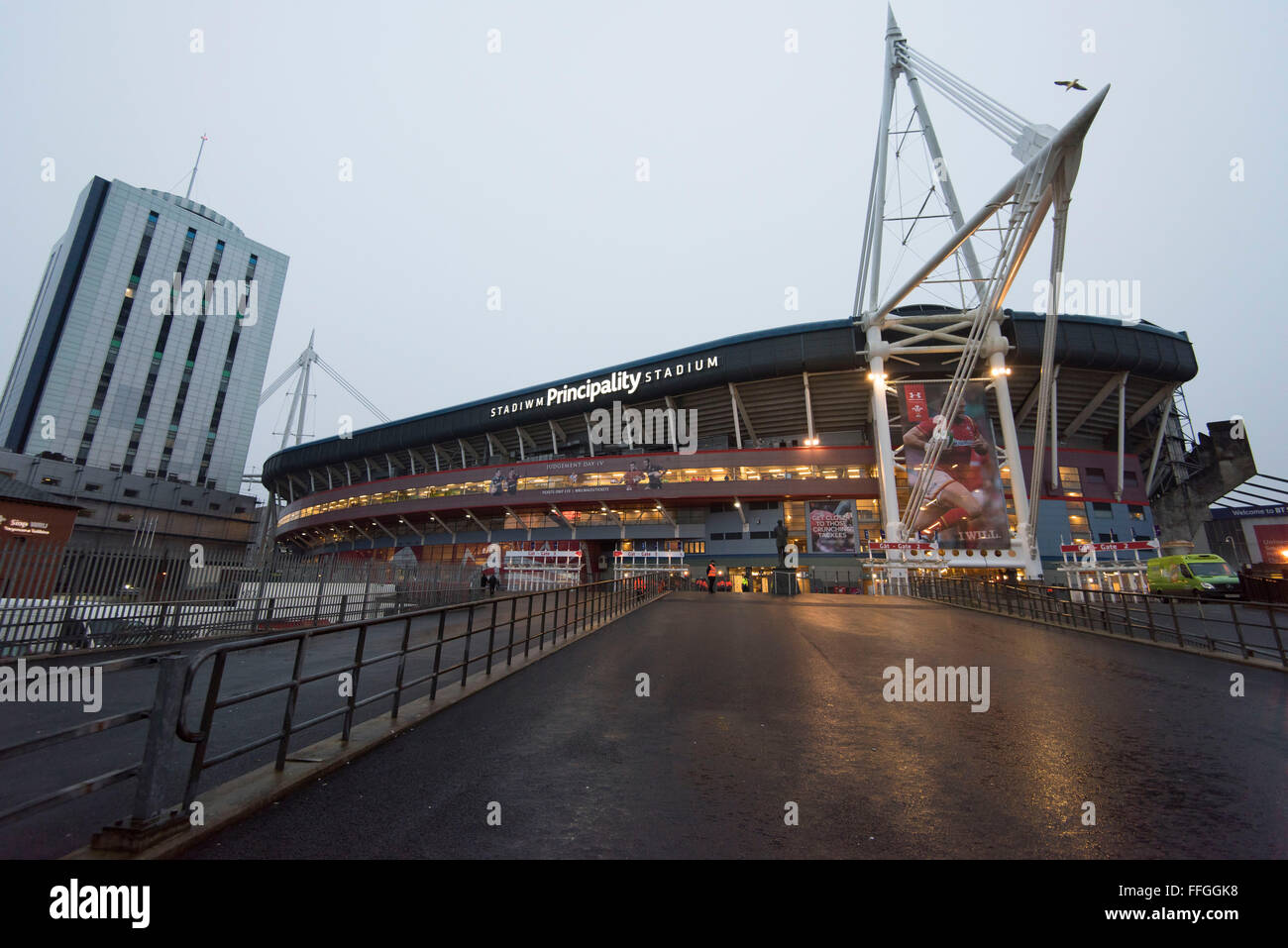 Das Fürstentum Stadion, ehemals das Millennium Stadium in Cardiff, Südwales. Stockfoto