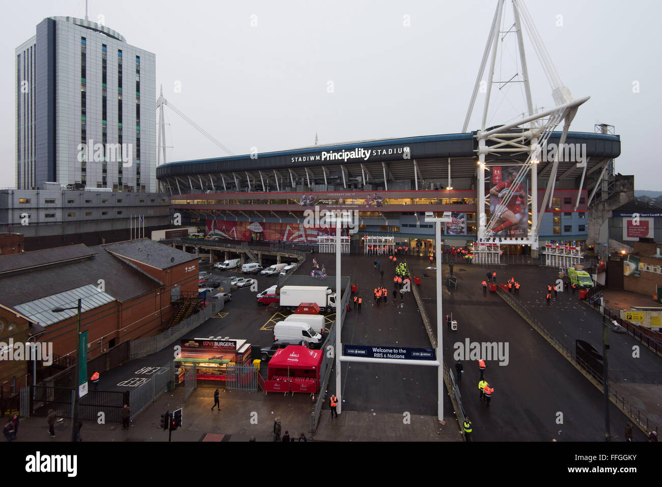 Das Fürstentum Stadion, ehemals das Millennium Stadium in Cardiff, Südwales. Stockfoto
