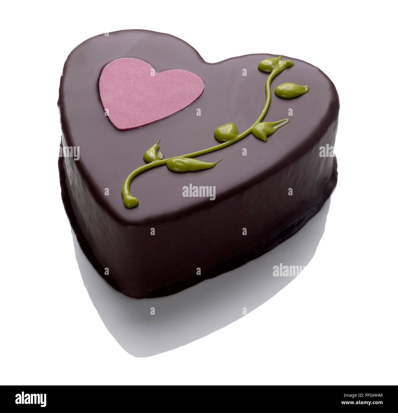 Valentinstag Schokolade Kuchen Stockfoto