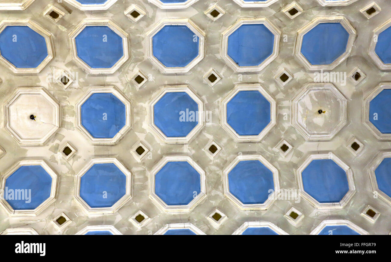 Schöne abstrakte Muster an den Gebäuden fotografiert hautnah Stockfoto