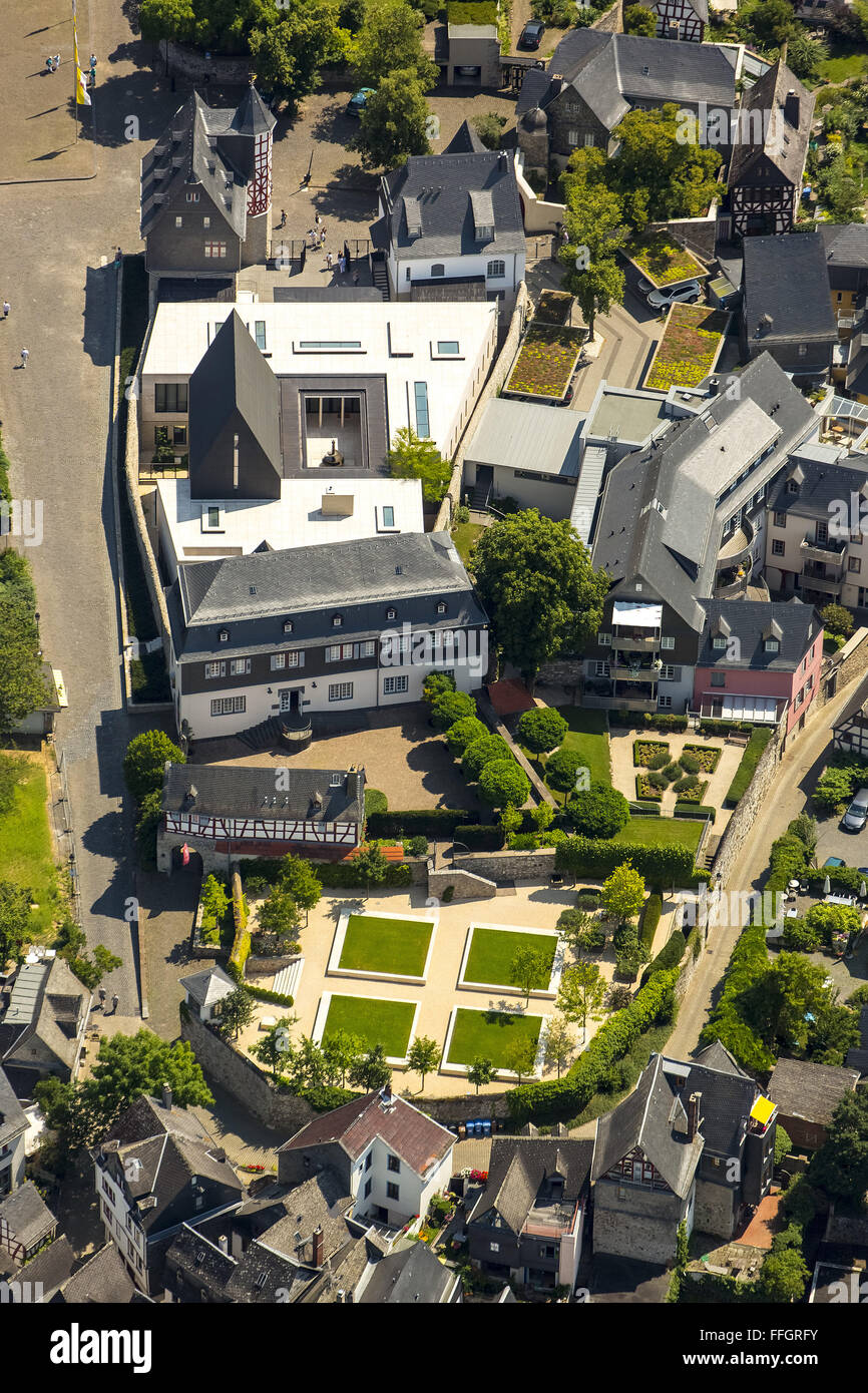 Luftaufnahme, gesehen, das prächtige Gebäude und der Garten der Garten des ehemaligen Limburger Bischof Franz-Peter Tebartz-van Elst Stockfoto