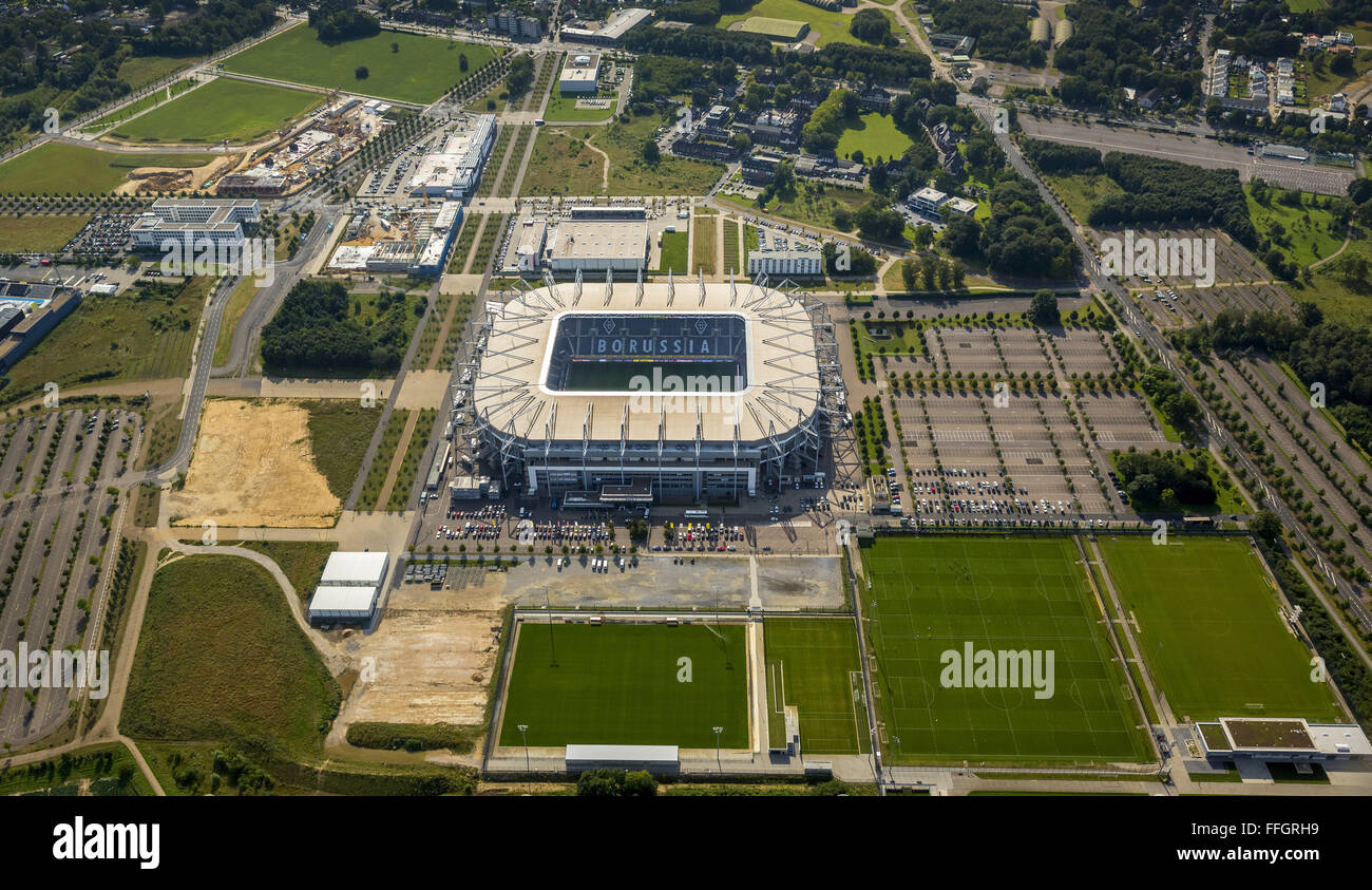 Antenne, Ansicht, Fußballstadion Mönchengladbach, BVB Mönchengladbach, Borussia Park, PREMIERE League; Mönchengladbach, Stockfoto