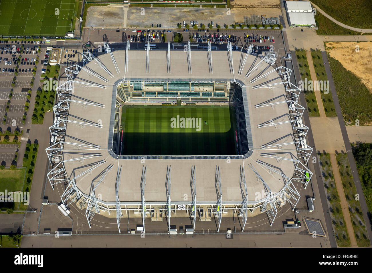 Antenne, Ansicht, Fußballstadion Mönchengladbach, BVB Mönchengladbach, Borussia Park, PREMIERE League; Mönchengladbach, Stockfoto