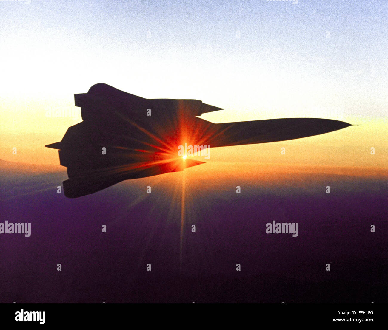 NASA Forschungen erhielt drei SR-71 s ausgeliehen aus der Air Force, nachdem das Programm für High-Speed- und High-Altitude Luftfahrtforschung abgebrochen wurde. Stockfoto