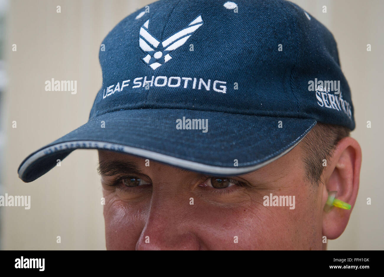 Special Agent David Ohlinger und drei Mitglieder der Air Force schießen Team nahm an der jährlichen zivile Treffsicherheit Programm Gewehr Wettbewerben in Camp Perry, Ohio. Stockfoto