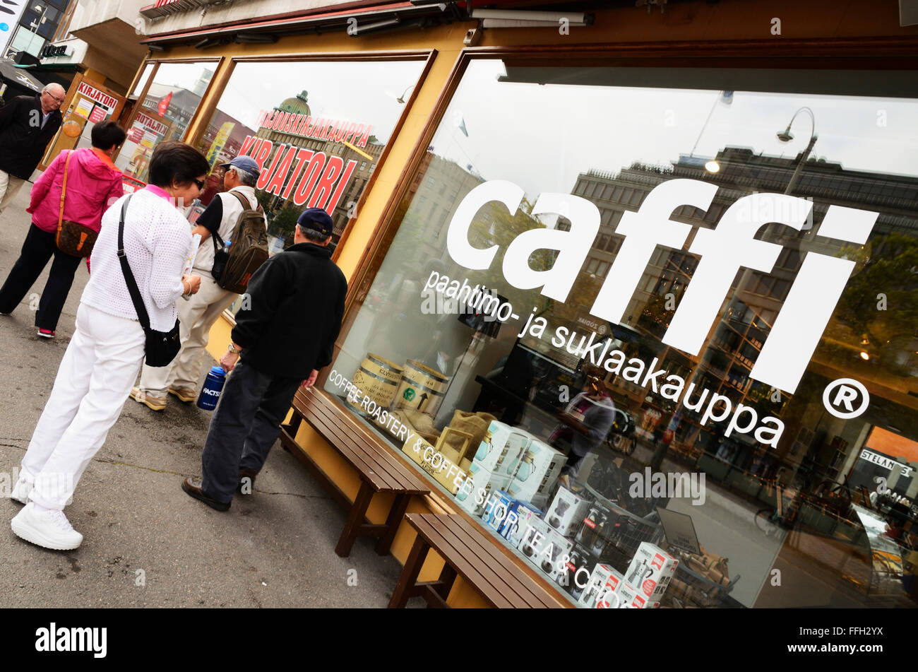 Coffee-Shops. Finnland ist eines der wichtigsten globalen Verbraucher Kaffee. Helsinki. Finnland Stockfoto