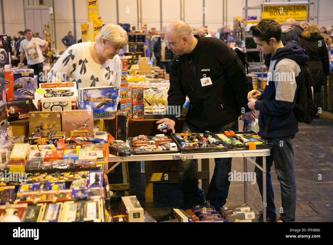 Birmingham, Vereinigtes Königreich. 14. Februar 2016. Sammler Spielwarenmesse wo Menschen Antike und neue Sammlerstücke Spielzeug kaufen können. Bildnachweis: Steven Reh/Alamy Live News Stockfoto