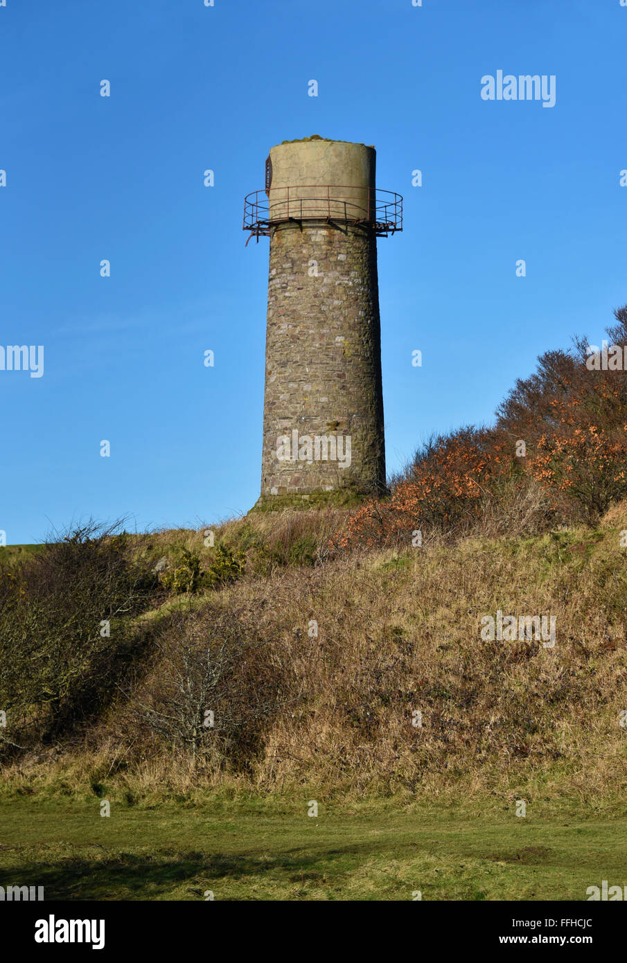 Die zerstörten alten Leuchtturm. Hodbarrow, Millom, Cumbria, England, Vereinigtes Königreich, Europa. Stockfoto