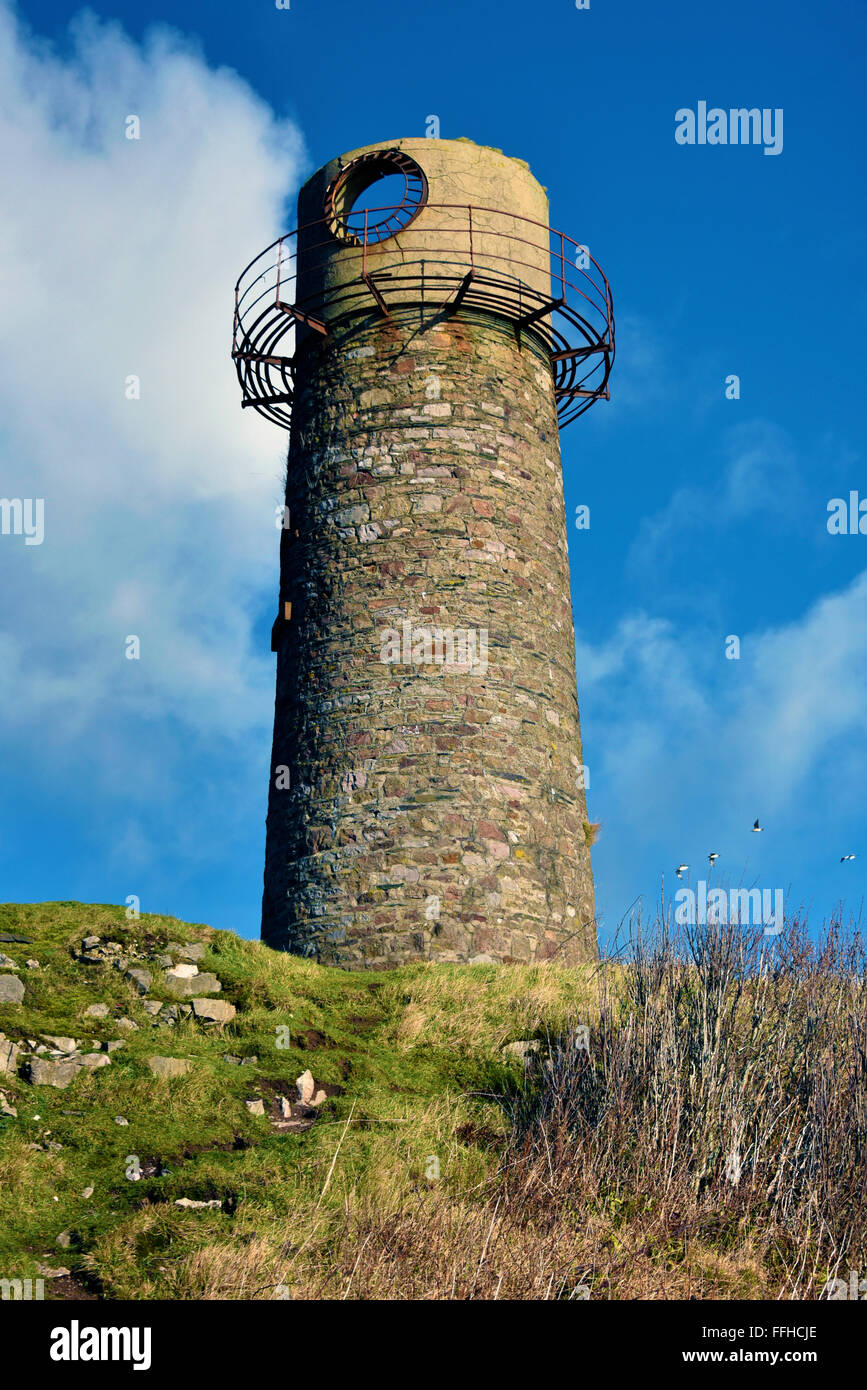 Die zerstörten alten Leuchtturm. Hodbarrow, Millom, Cumbria, England, Vereinigtes Königreich, Europa. Stockfoto