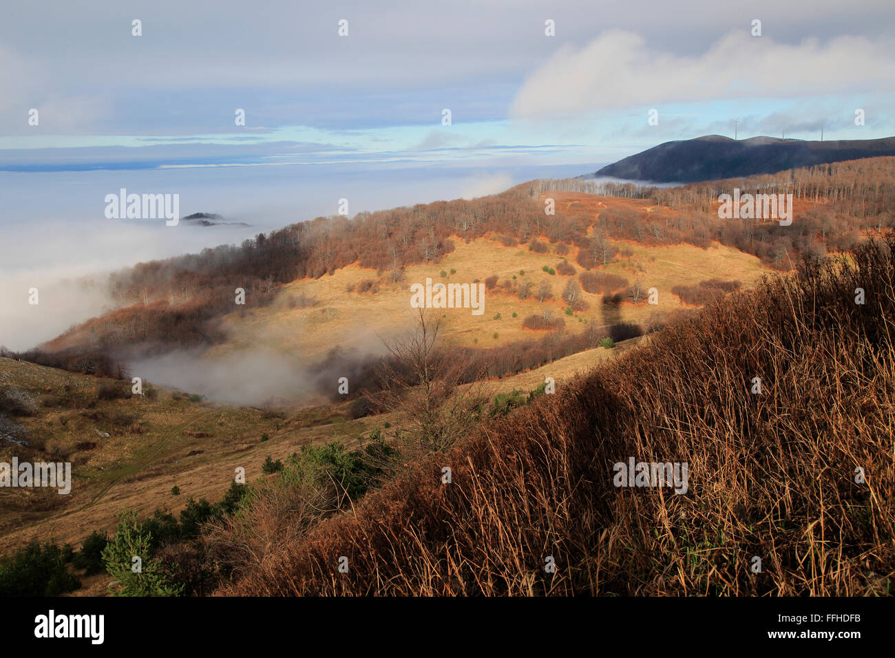 Berglandschaft Landschaft, Balkangebirge, in der Nähe von Shipka, Bulgarien, Osteuropa Stockfoto