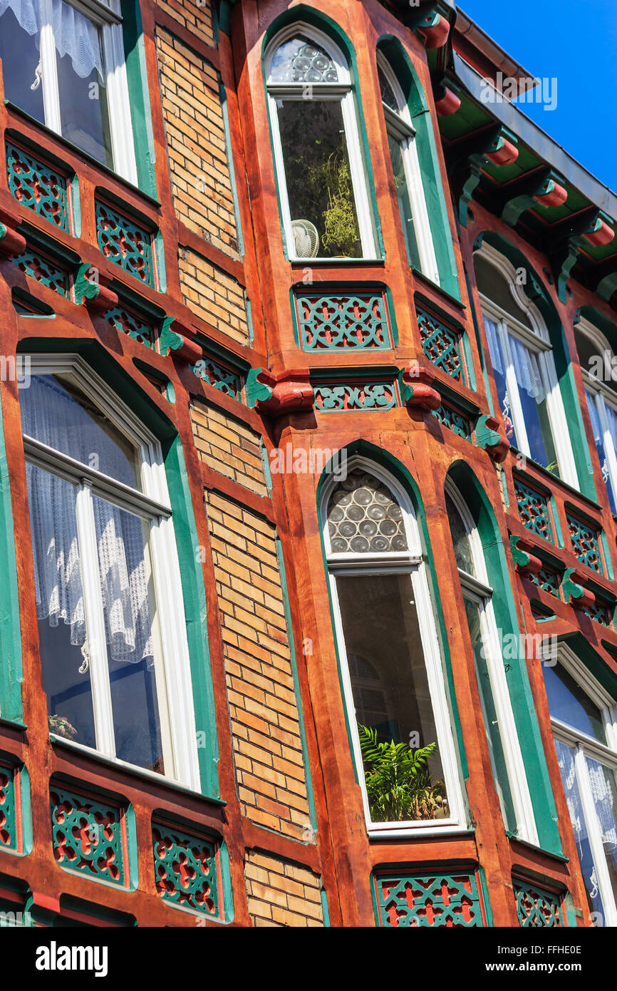 Bunte Haus im Jugendstil in Alsfeld, Deutschland Stockfoto