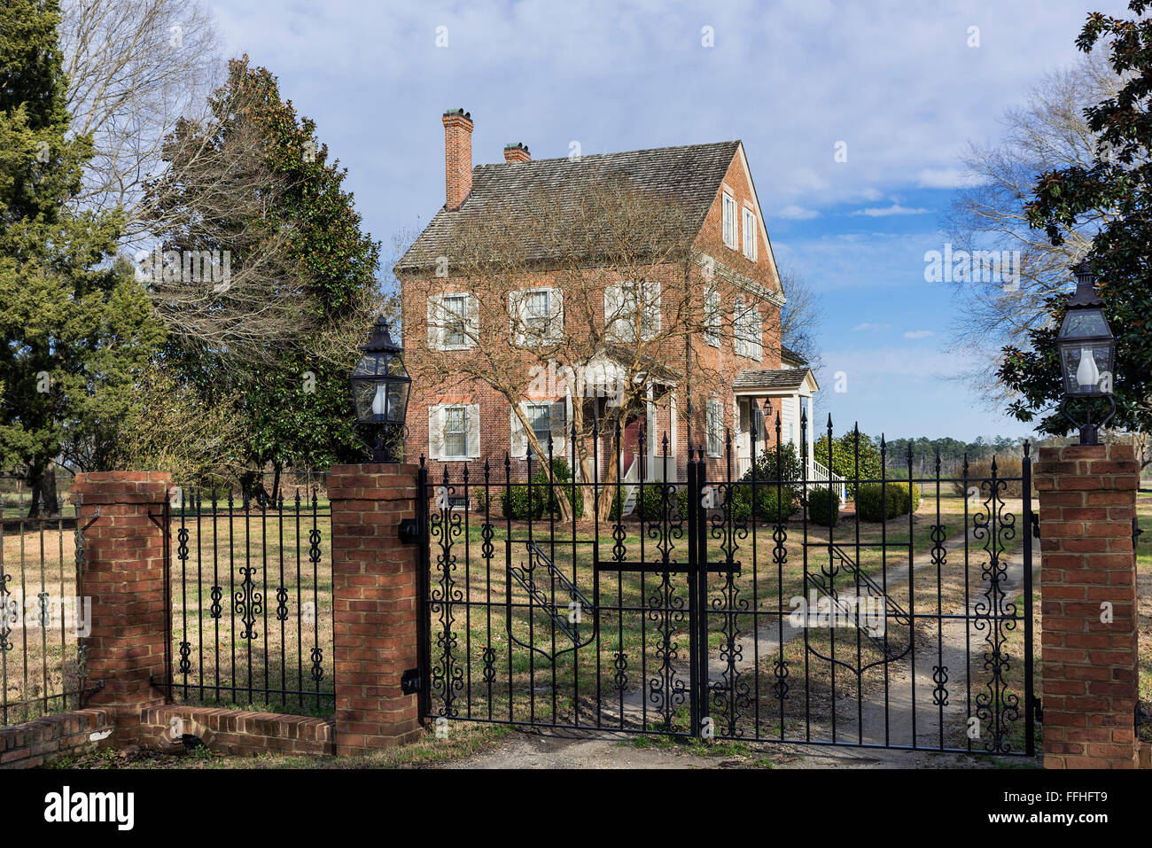 Foscue Plantation House, historische Plantage-Haus, Pollocksville, Jones County, North Carolina, USA Stockfoto