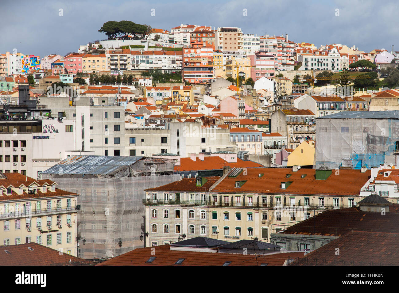 Lissabon - Sehenswürdigkeiten von Santa Justa Aufzug/Lift #2 Stockfoto