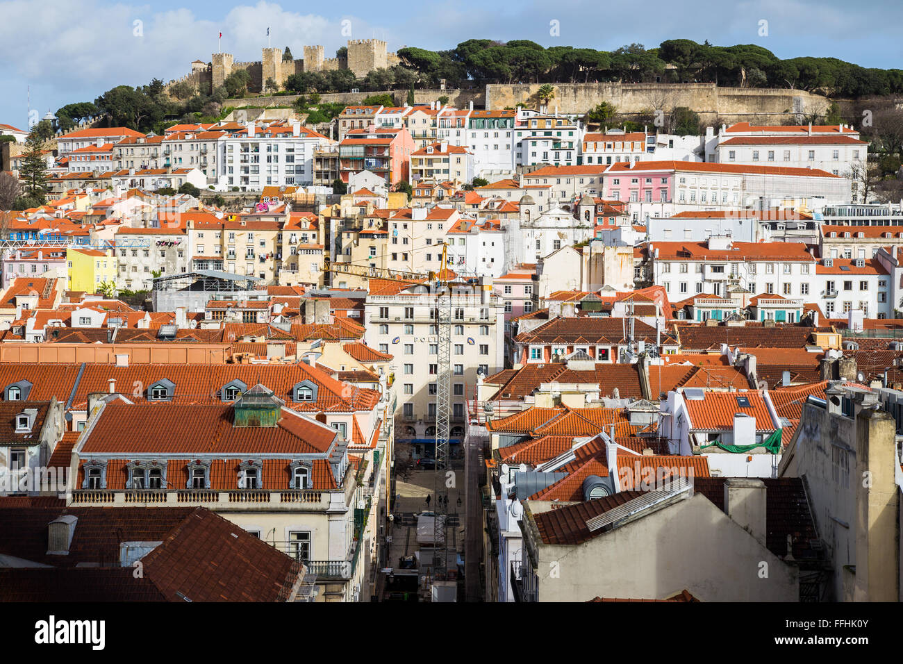 Lissabon - Sehenswürdigkeiten von Santa Justa Aufzug/Lift #5 Stockfoto
