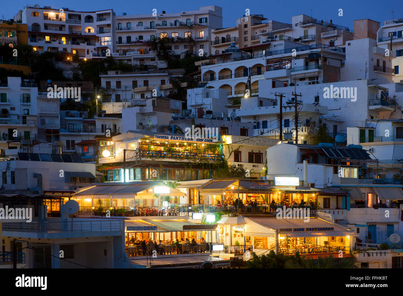 Griechenland, Kreta, Agia Galini bin Golf von Messara Stockfoto