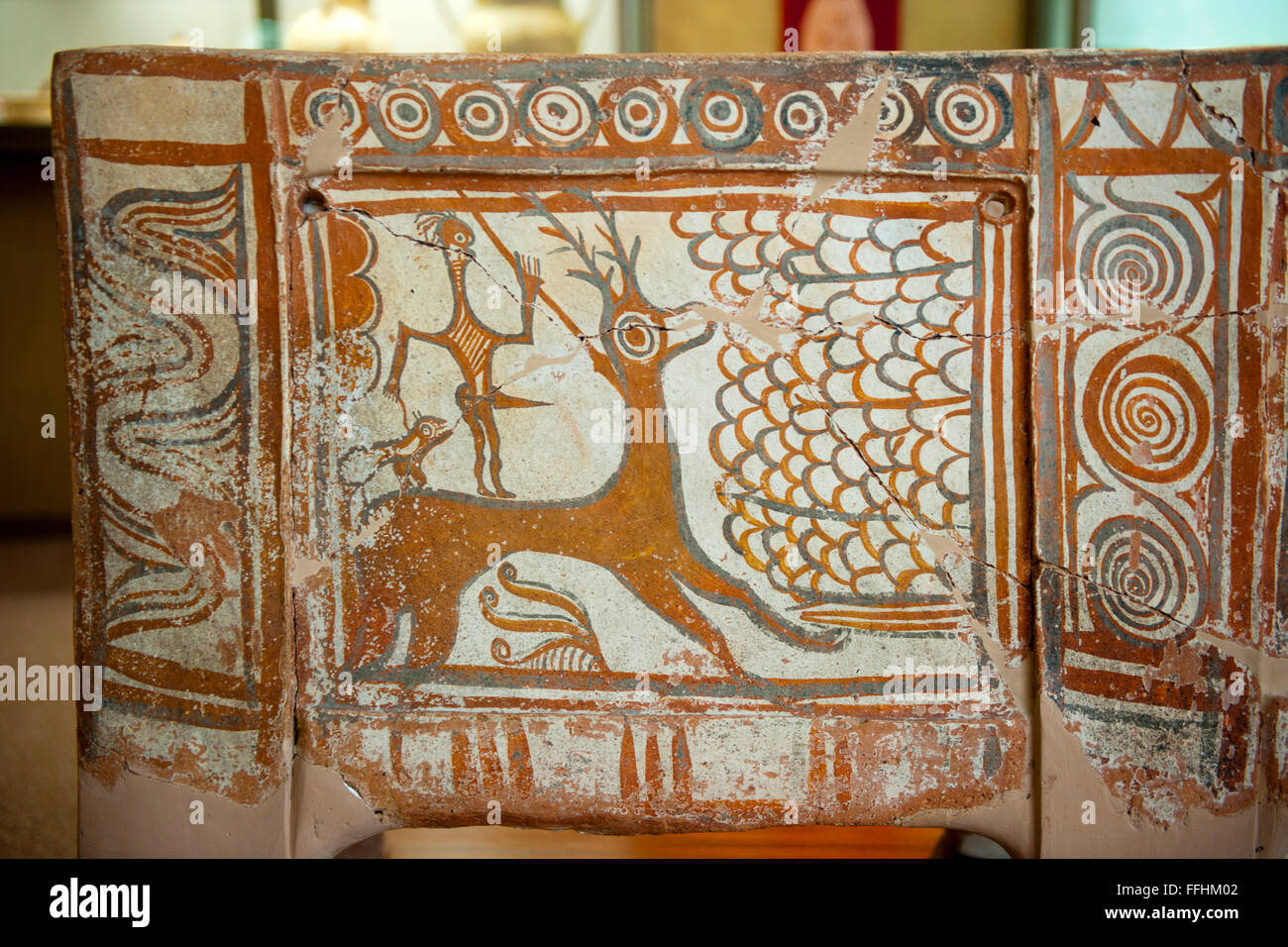 Archäoligisches Museum, Minoischer Sarkophag, Rethymnon, Kreta, Griechenland Stockfoto