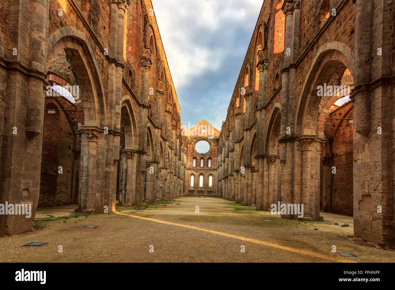 Abtei San Galgano Stockfoto