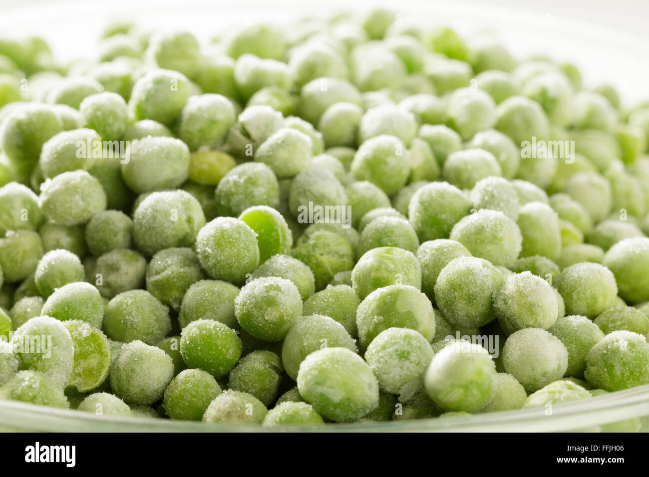 Gefrorene Erbsen Stockfoto