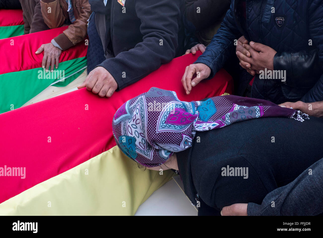 Der Aufstand der Kurden - 12.10.2015 - Türkei / Nusaybin - der Aufstand der Kurden: Diyarbakir und Nosaybin Kurds machen Stockfoto