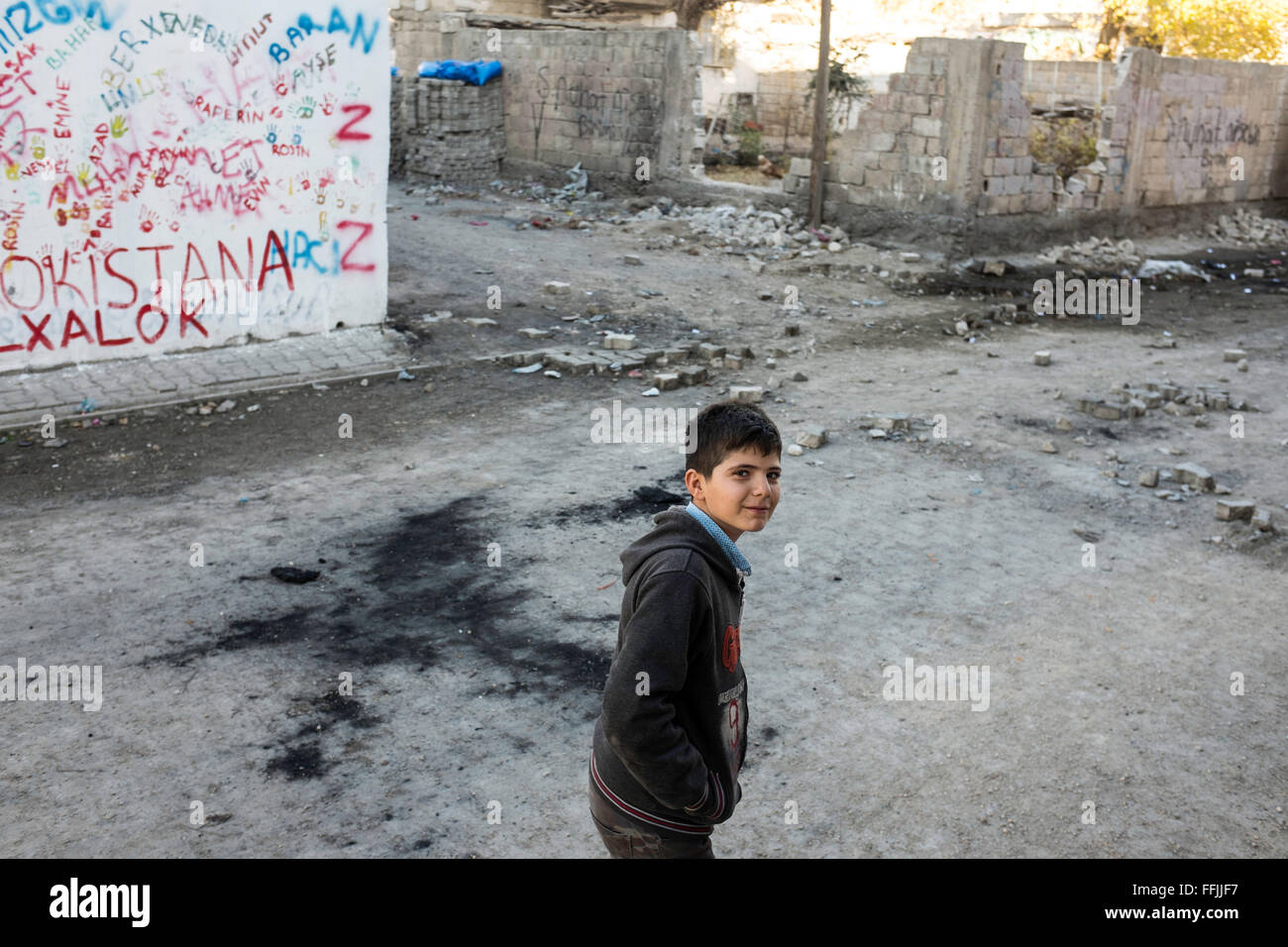 Der Aufstand der Kurden - 25.12.2015 - Türkei / Nusaybin - der Aufstand der Kurden: Diyarbakir und Nosaybin Kurds Stockfoto