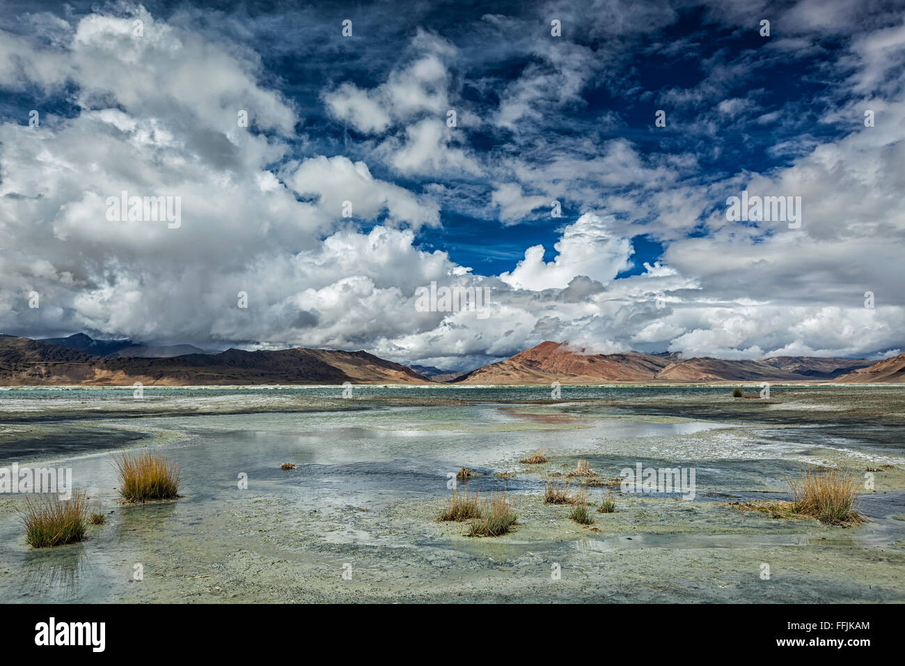 Berg-See-Tso Kar im Himalaya Stockfoto