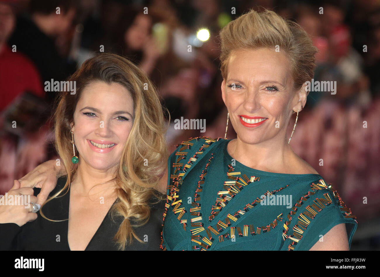 Sep 17, 2015 - London, England, UK - Drew Barrymore und Toni Collette Teilnahme an "Miss Sie schon" Europäische Premiere im Vue West Stockfoto