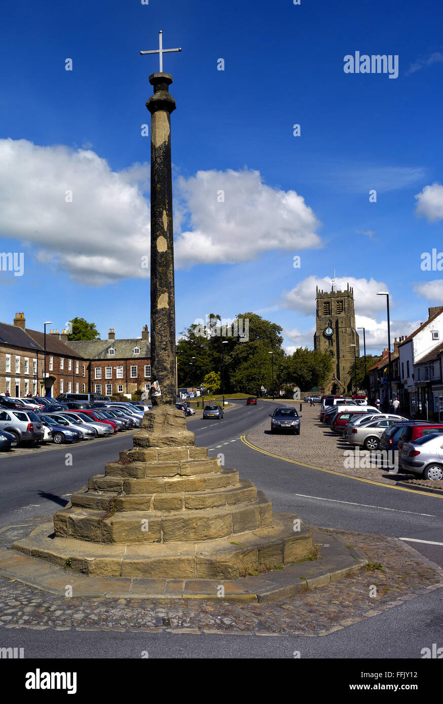 Market Cross, Bedale Stockfoto