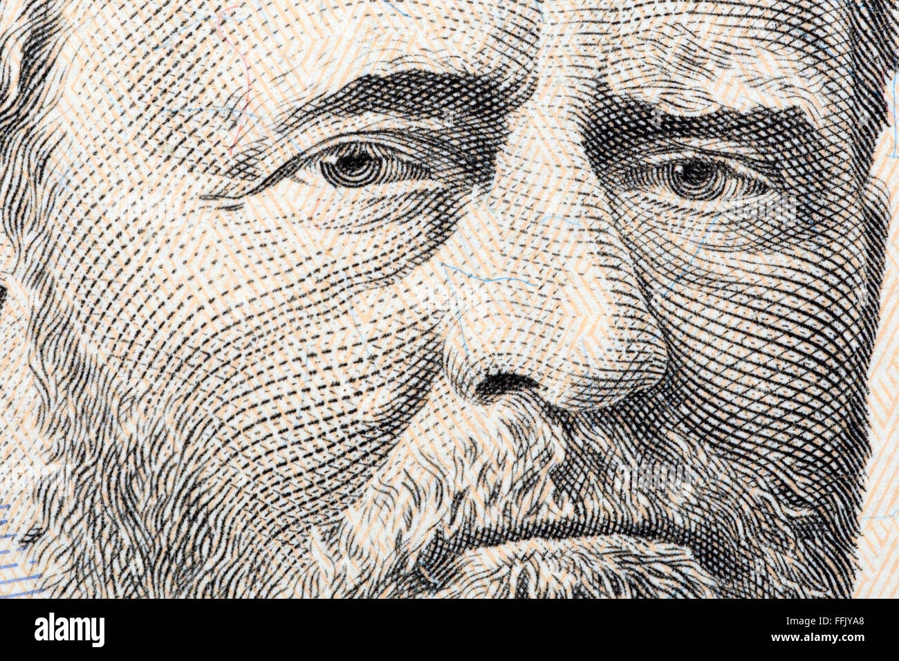 Ulysses Grant ein close-up Portrait auf fünfzig US-Dollar Stockfoto