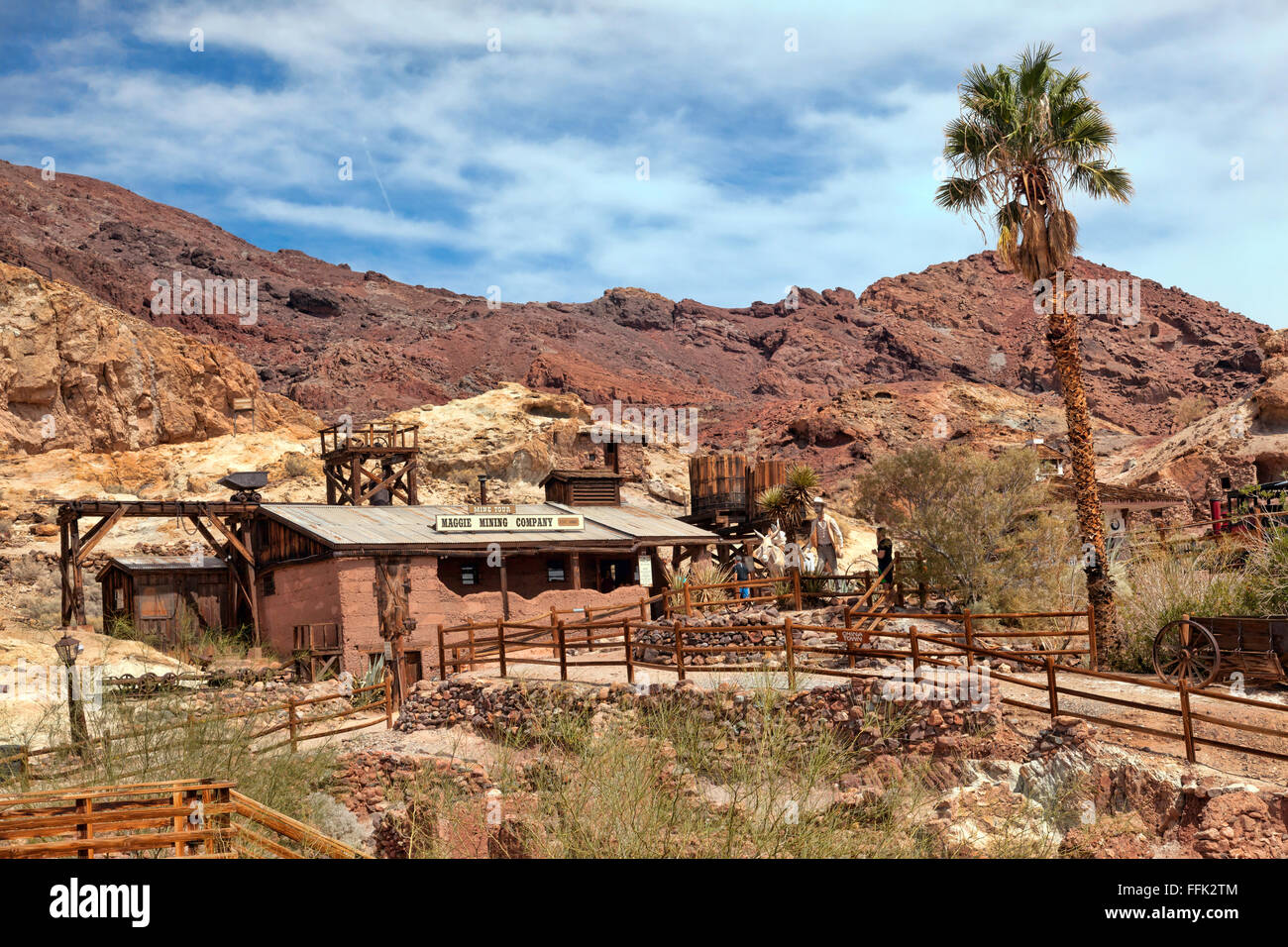 Ghost Town von Calico Village in der Nähe von Las Vegas in Nevada; USA; Amerika mit der Geschichte von den 19tth Jahrhundert Goldbergbau Tagen Stockfoto