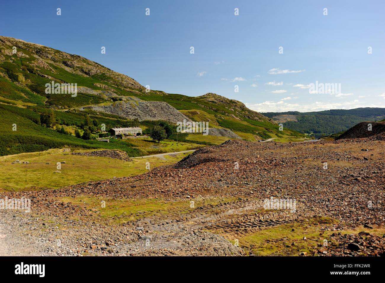 Coniston Coppermines, ehemalige Bergleute Hütten, Lake District Nation Park, Cumbria, England, UK. Stockfoto