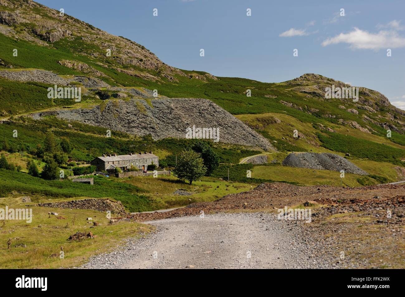 Coniston Coppermines, ehemalige Bergleute Hütten, Lake District Nation Park, Cumbria, England, UK. Stockfoto