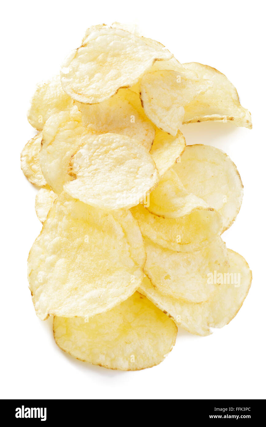 Kartoffelchips / Kartoffel-chips Stockfoto