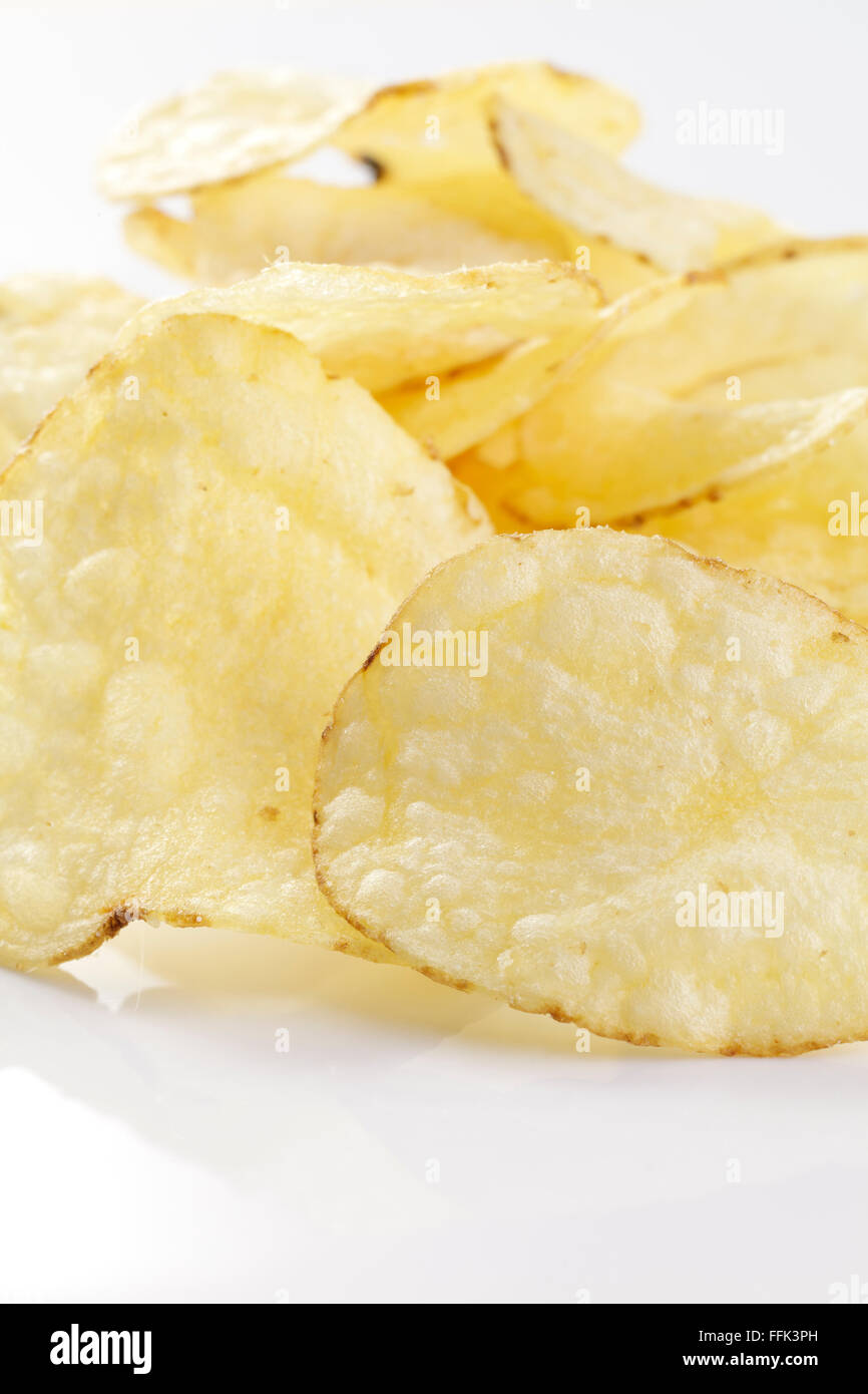 Kartoffelchips / Kartoffel-chips Stockfoto