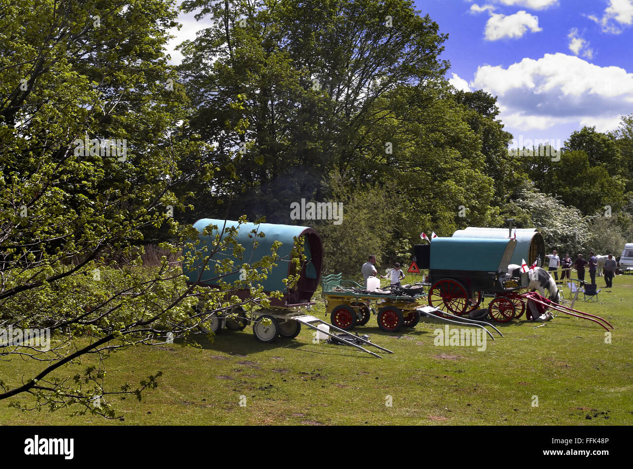 Gypsy Camp, Masham, Yorkshire Stockfoto