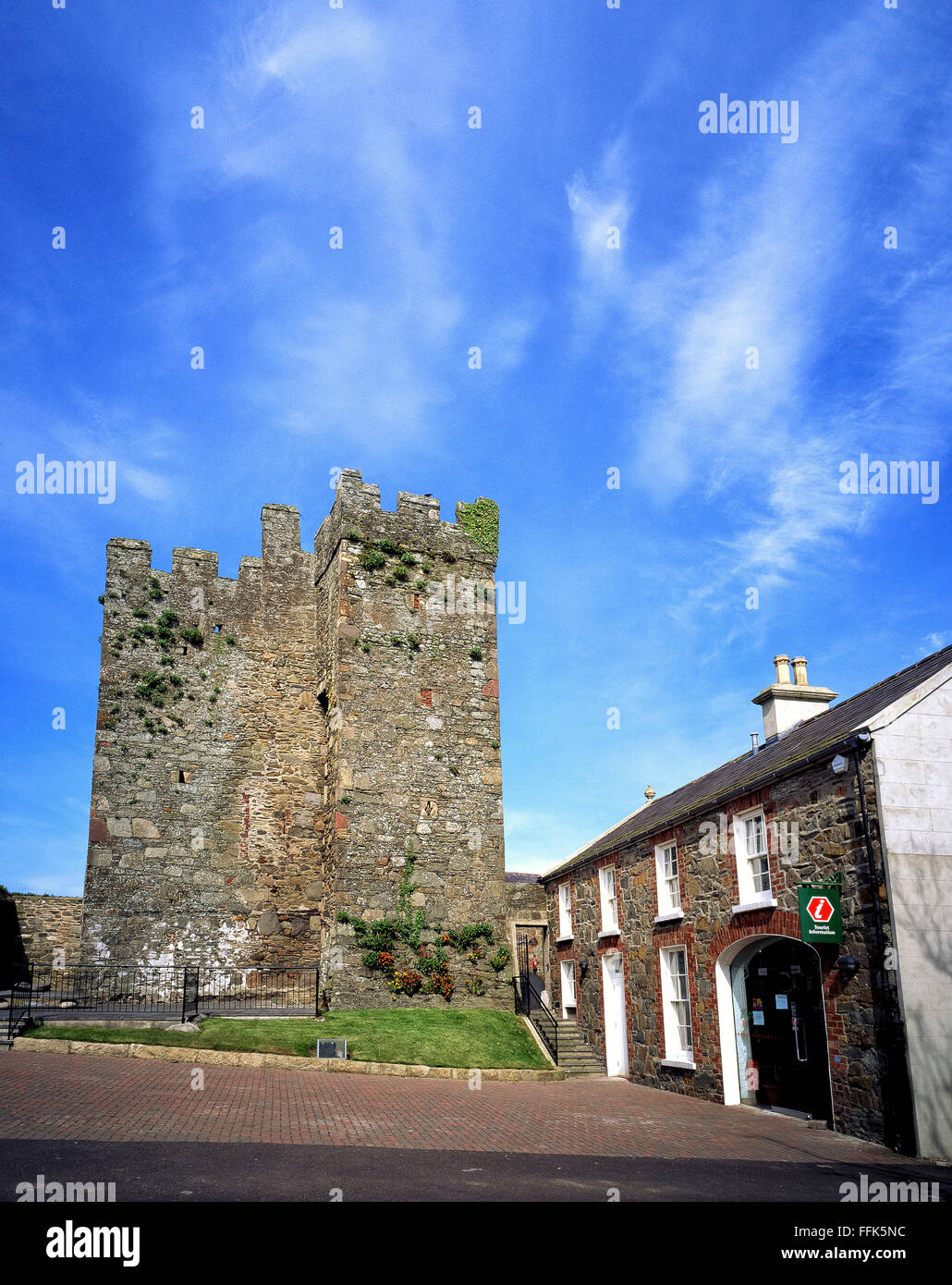 Portaferry Burg Strangford Lough, Nordirland Stockfoto