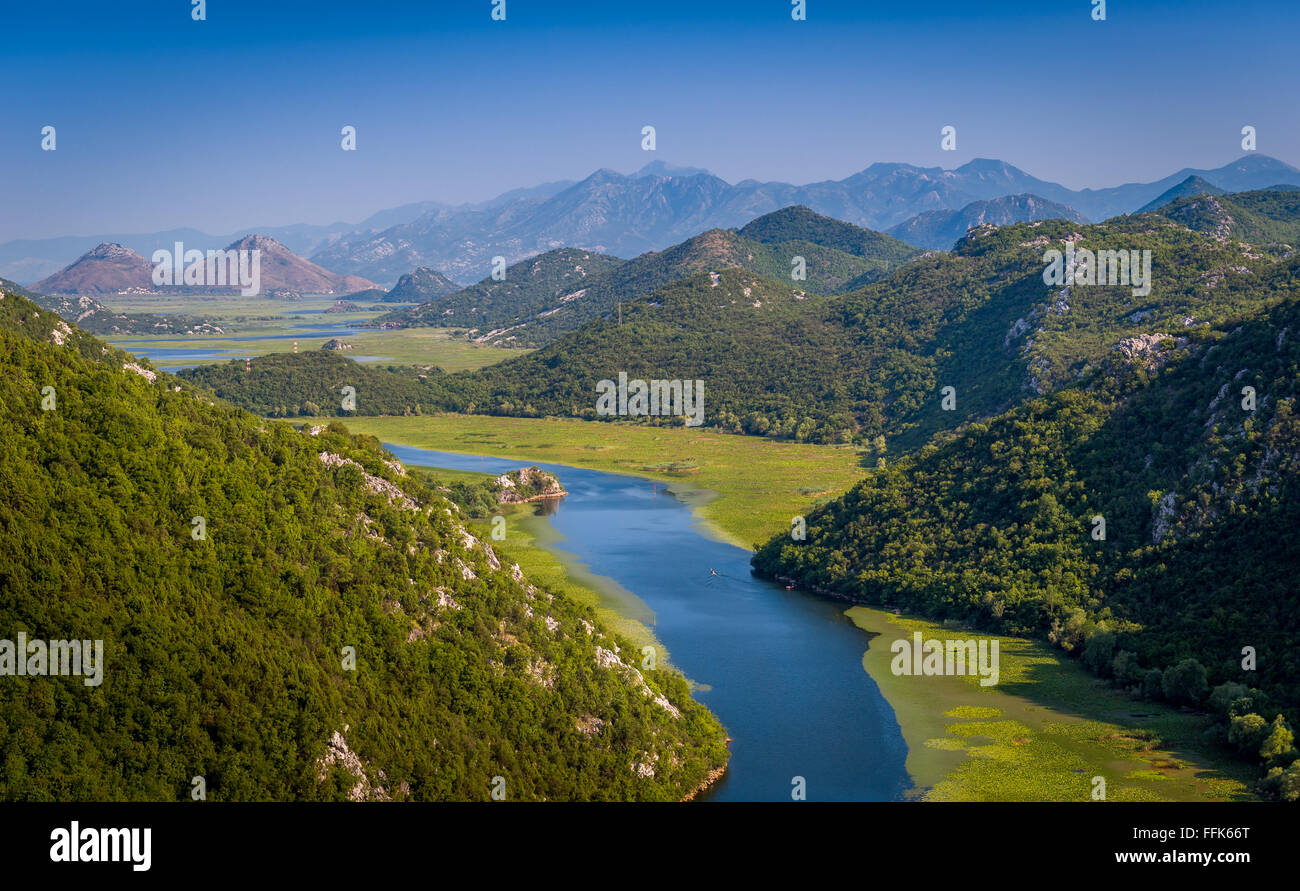 Landschaft des Canyons Crnojevica. Stockfoto