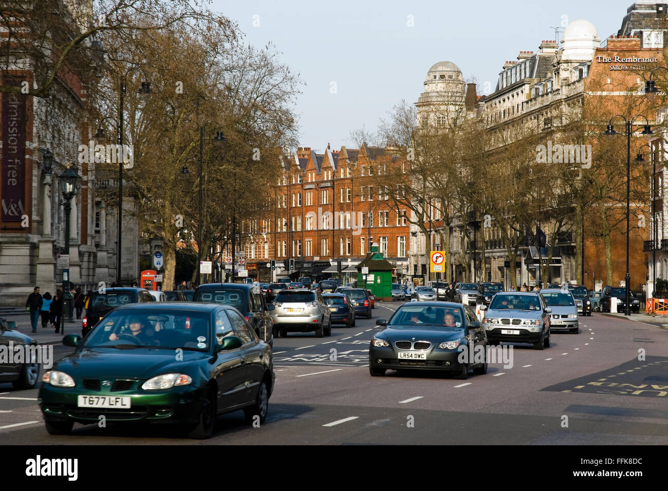 London Street, Thurloe Pl, South Kensington, Großbritannien Stockfoto