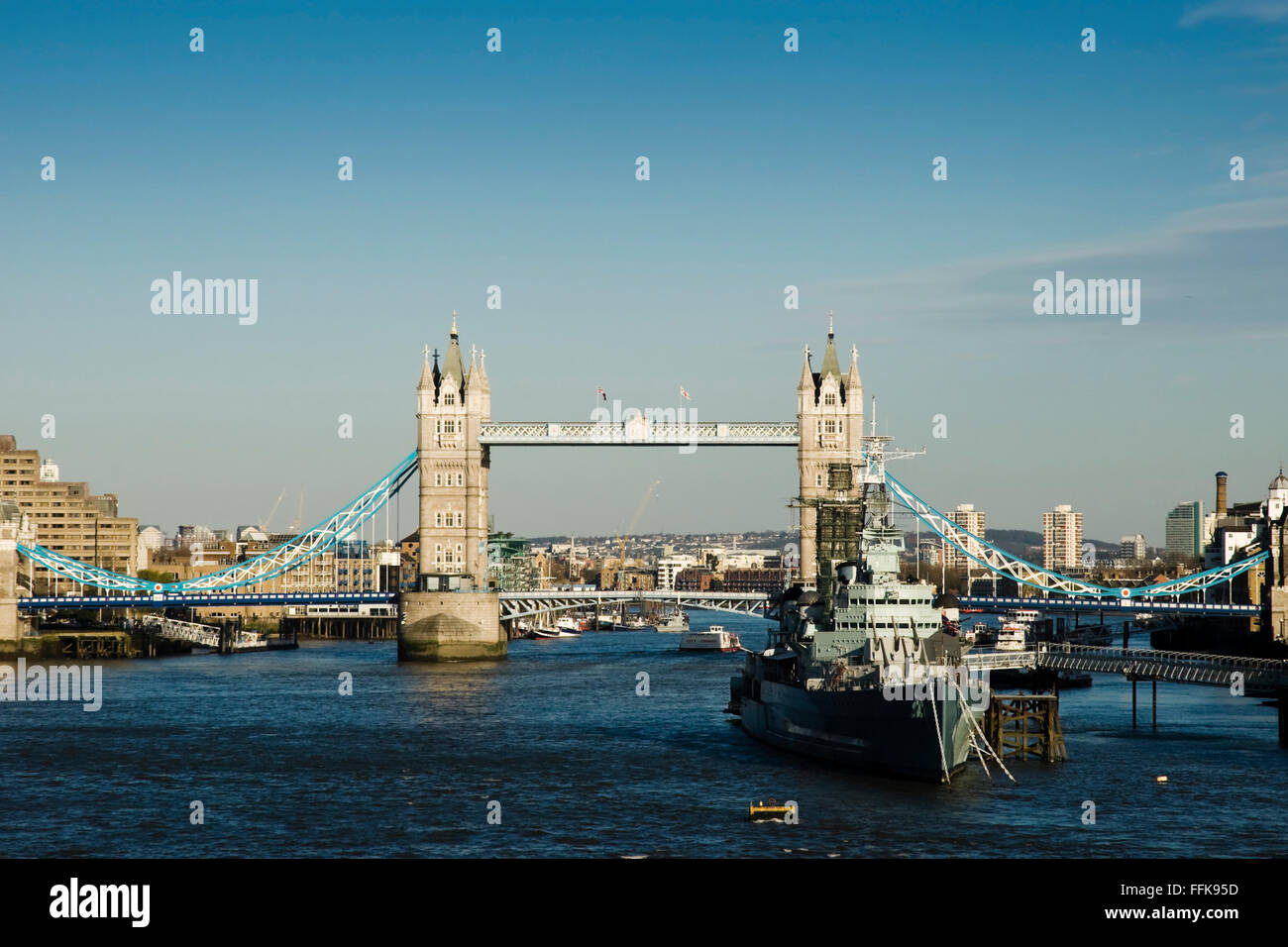 Tower Bridge und der Themse, London, England, UK Stockfoto