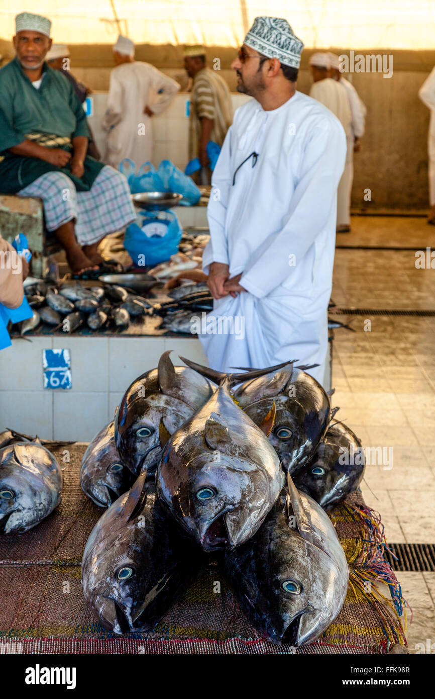 Der Fischmarkt in Muttrah, Muscat, Sultanat von Oman Stockfoto