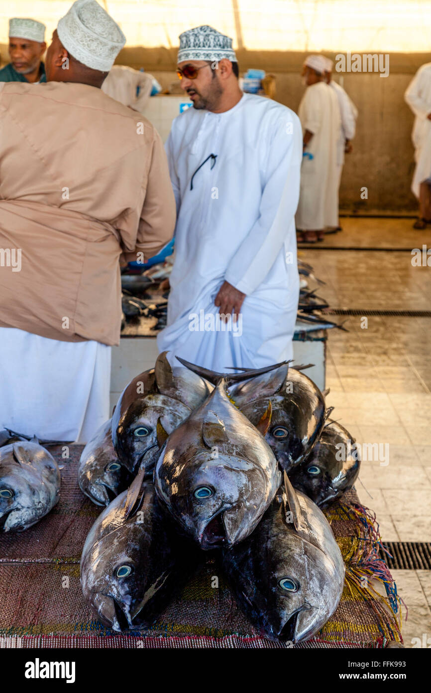 Der Fischmarkt in Muttrah, Muscat, Sultanat von Oman Stockfoto