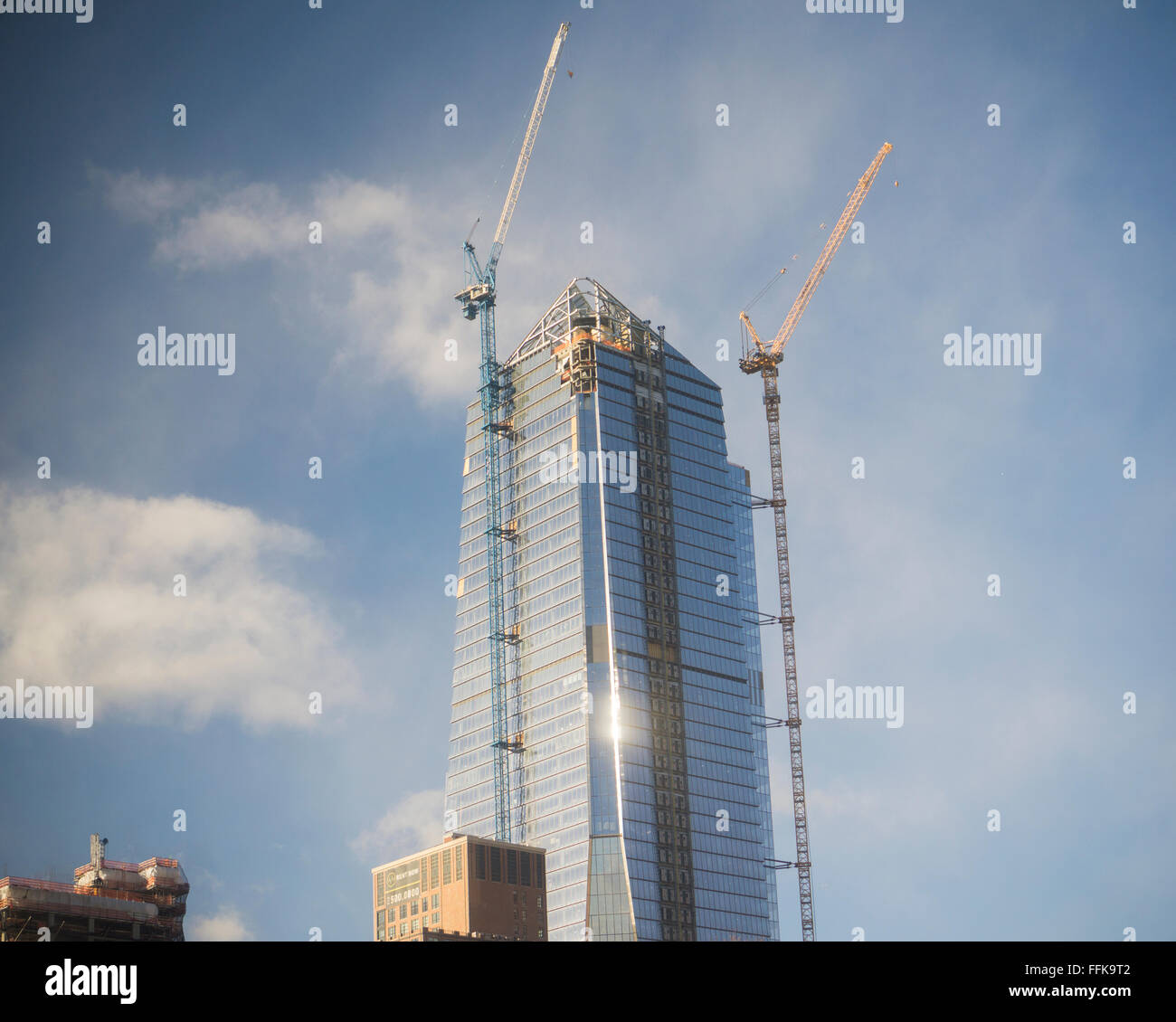 Die im Bau 10 Hudson Yards in New York auf Freitag, 13. Februar 2015. Das Gebäude wird Trainer, L'Oreal USA und andere Firmen untergebracht. (© Richard B. Levine) Stockfoto