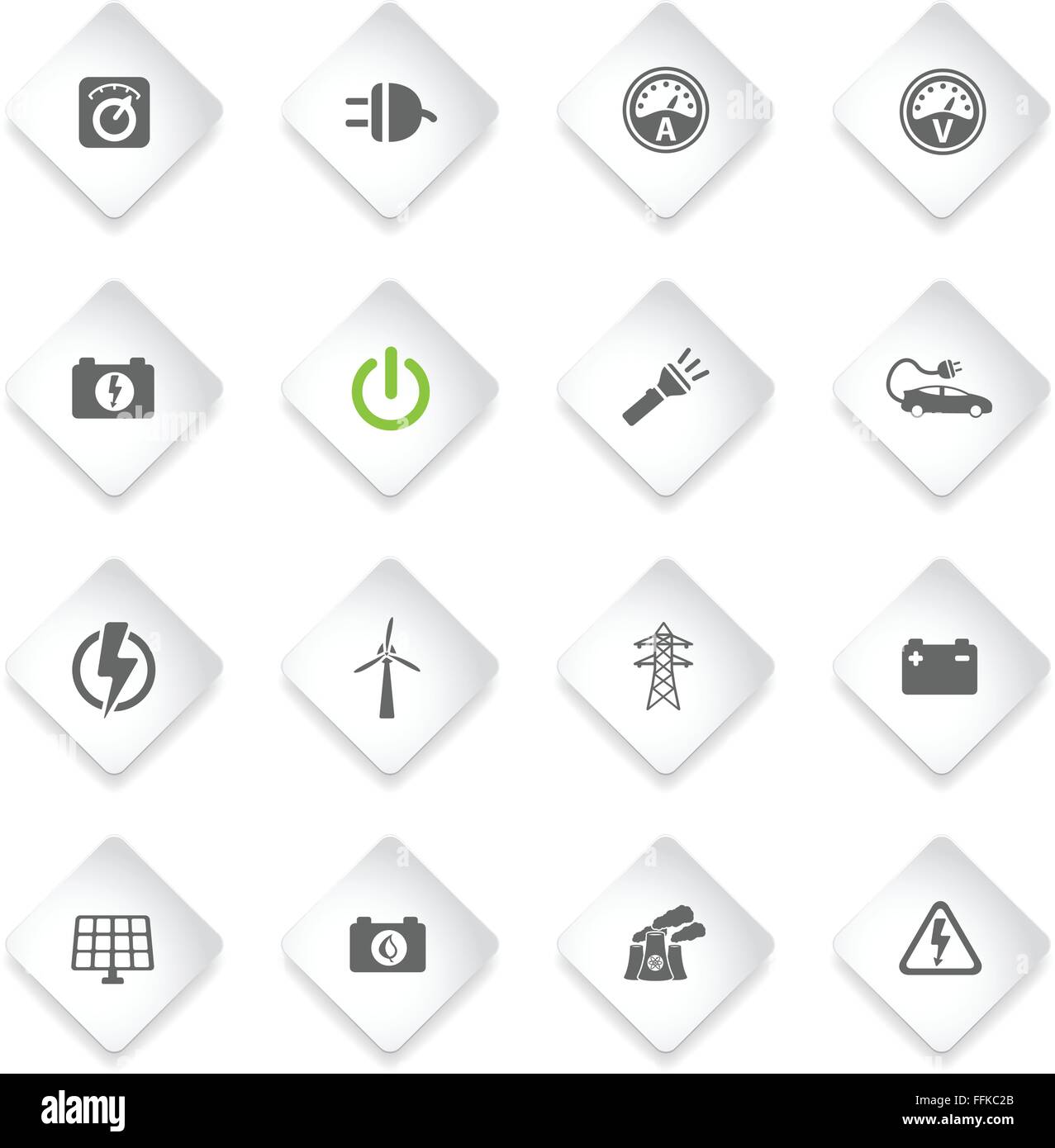 Strom einfach Symbole Stock Vektor