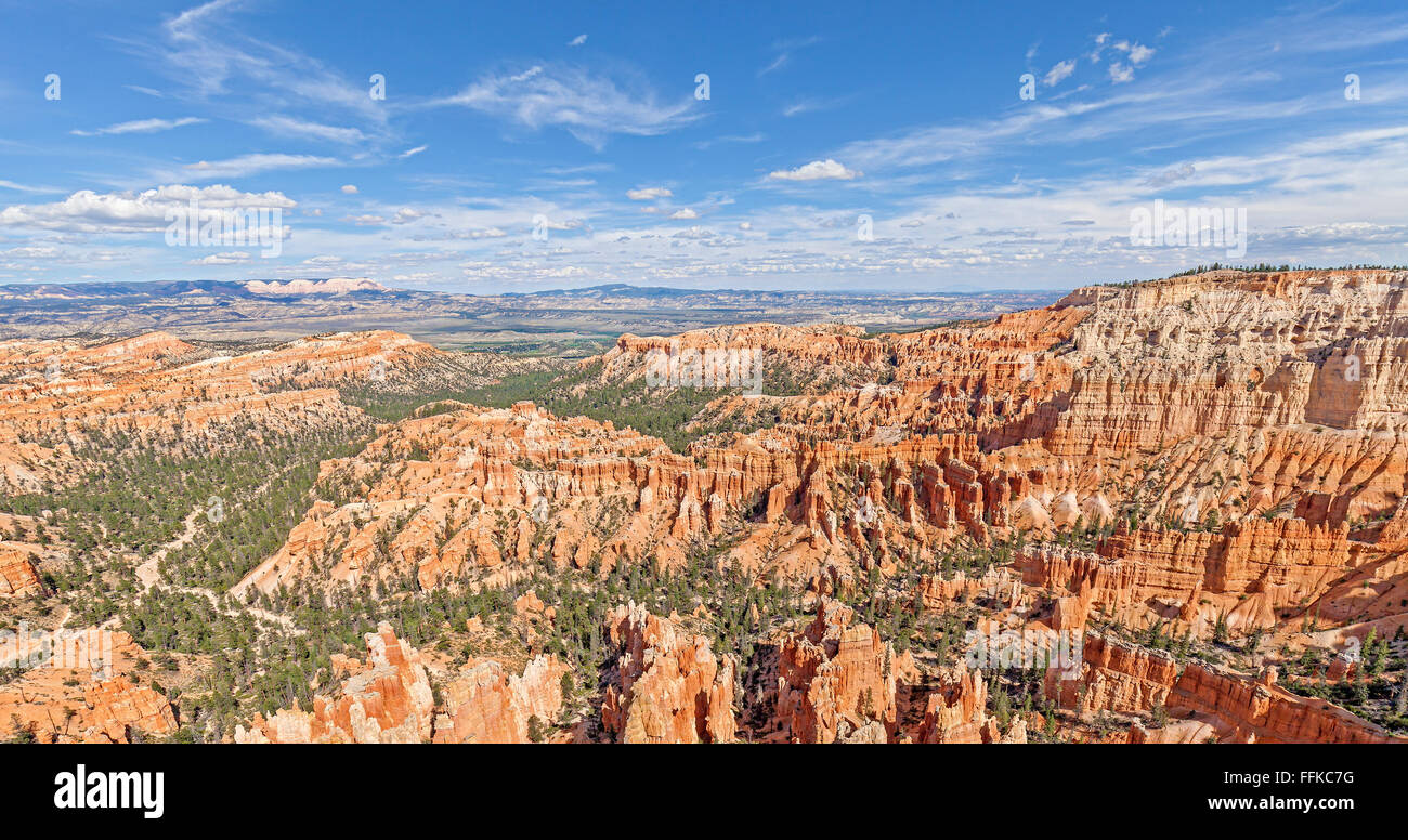 Panoramaaufnahme der Bryce-Canyon-Nationalpark, Utah, USA. Stockfoto