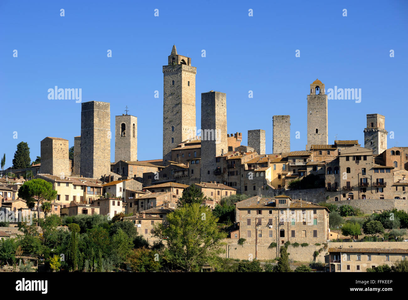 San Gimignano, Toskana, Italien Stockfoto