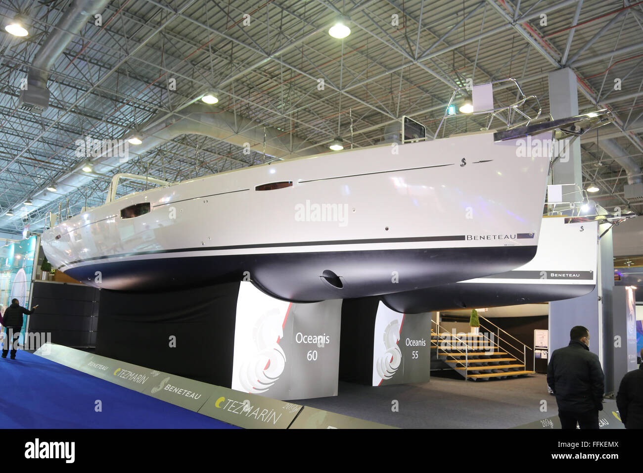 Beneteau Oceanis 60 Segelboot auf dem Display an 9. CNR Eurasia Boat Show im CNR Expo Center Stockfoto