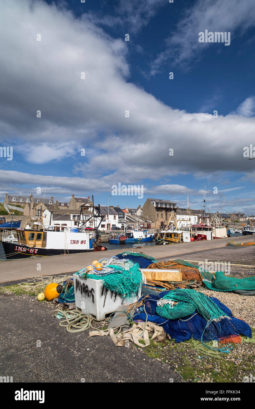 Burghead Hafen in Schottland. Stockfoto