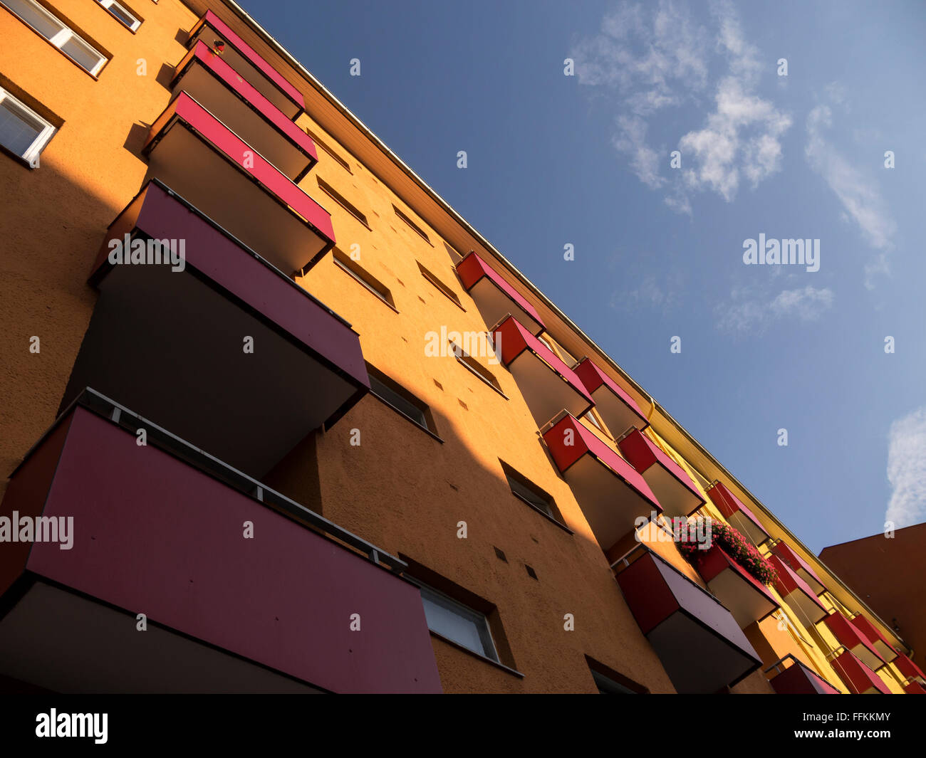 Fassade des Wohnhauses Stockfoto