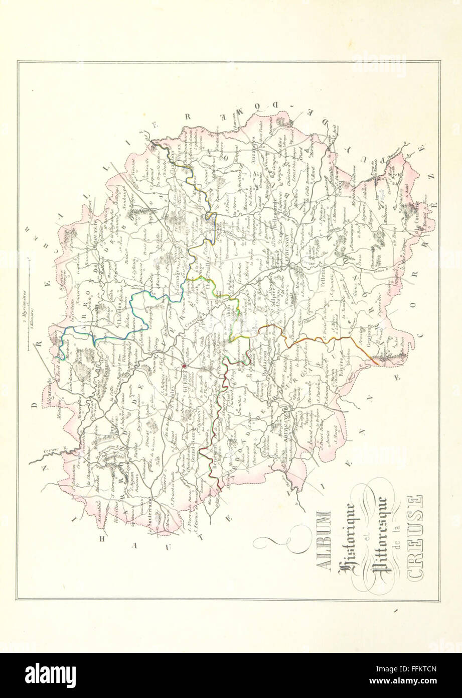 4 der "Album Historique et Pittoresque De La Creuse, Ouvrage Rédigé Par Une Société d'hommes de Lettres et d'Archéologues Stockfoto