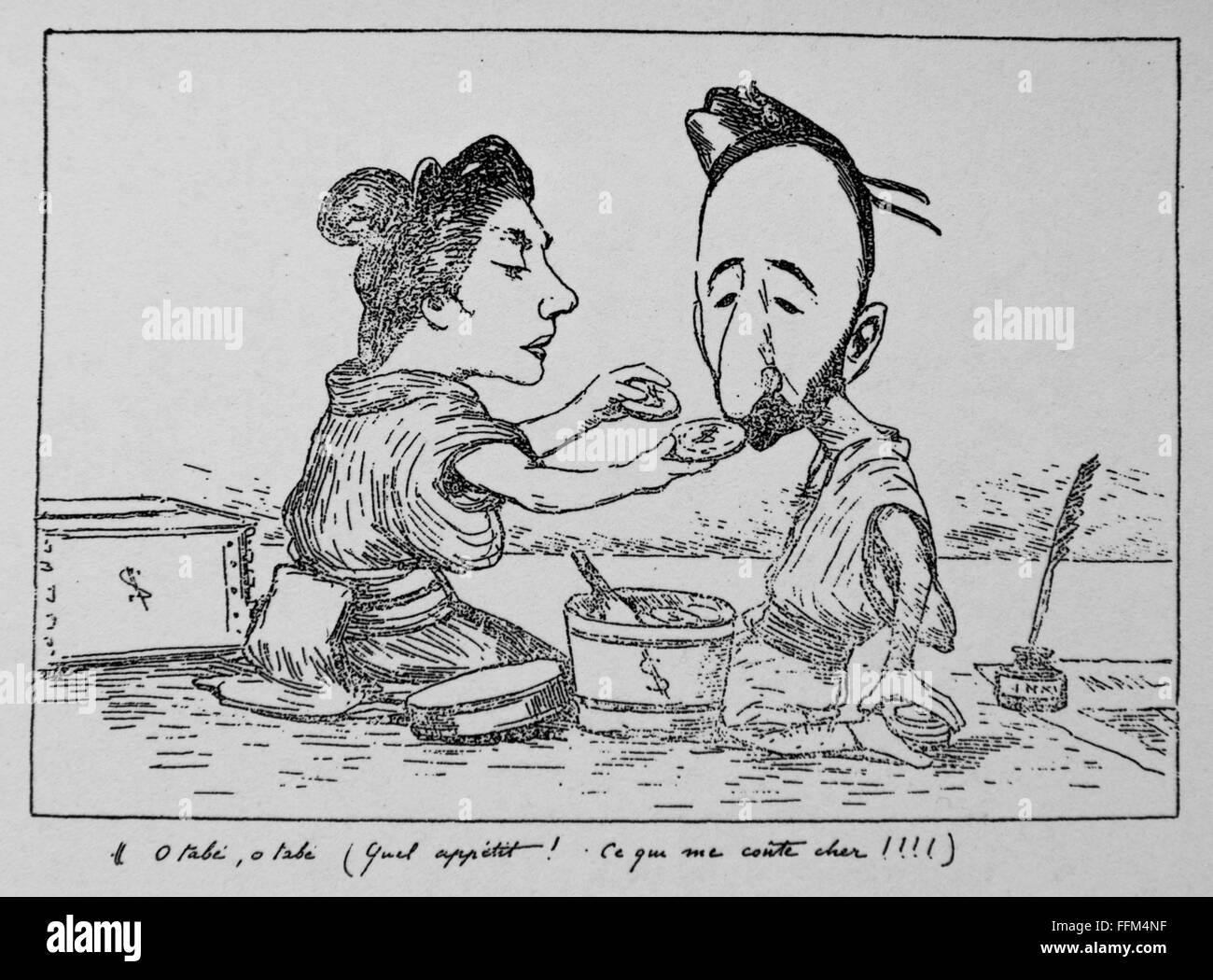 Karikatur von Georges Ferdinand Bigot (1860-1927) 1890. Stockfoto