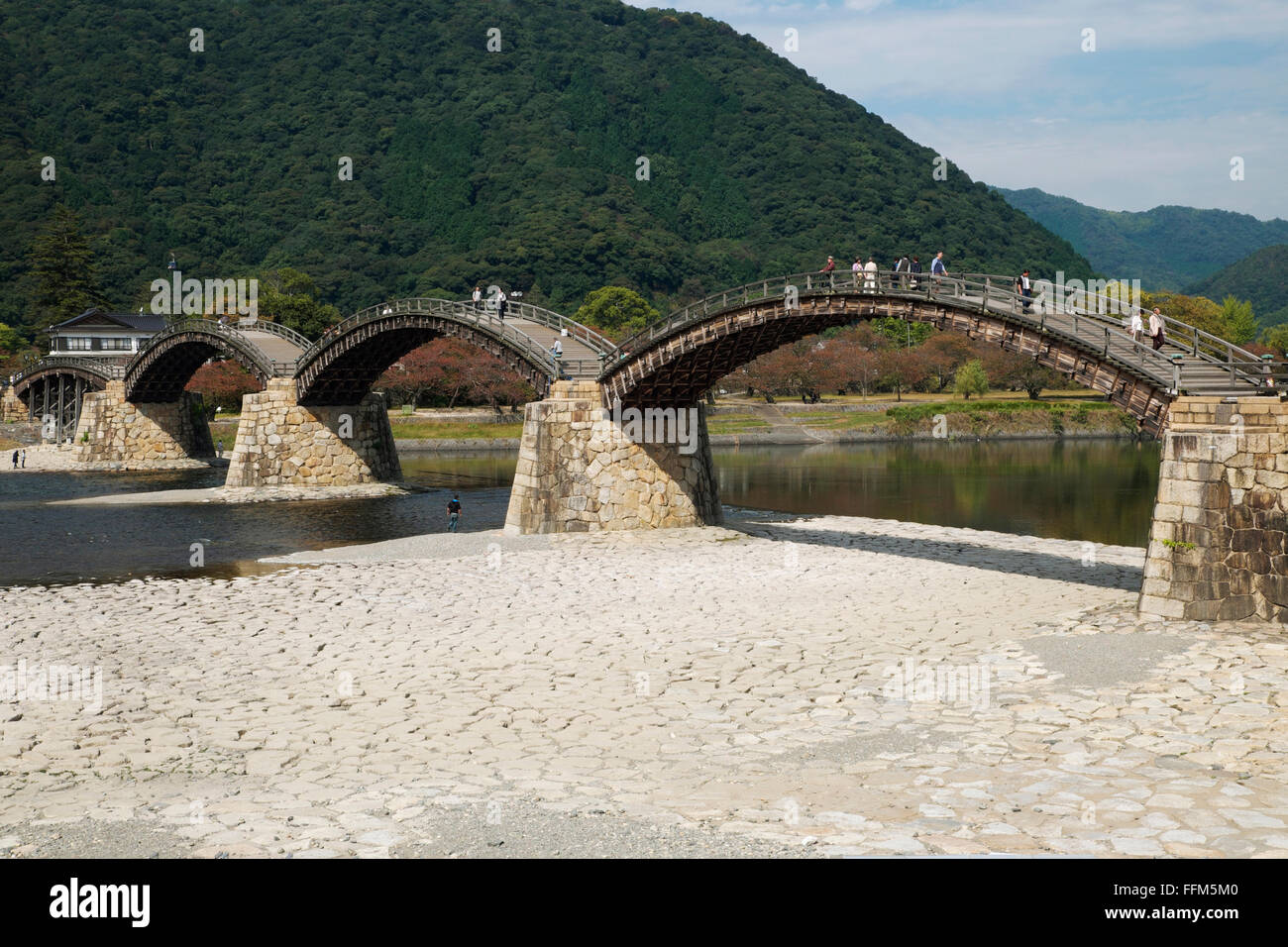 Kintai-Brücke (Kintai-Kyo) in Iwakuni Stockfoto